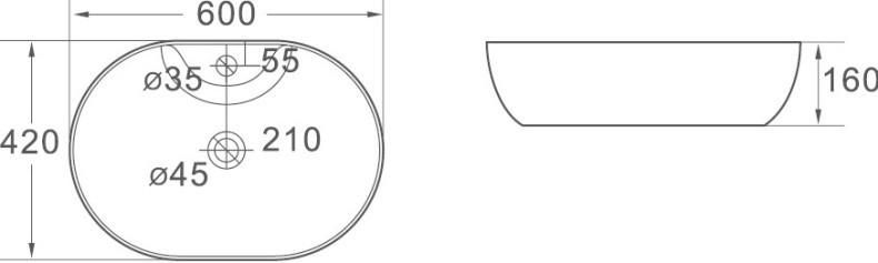 Раковина SantiLine SL-1023 - 1