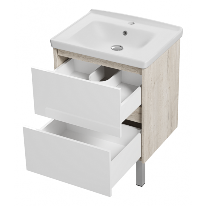 Тумба под раковину Misty Мускат 60 белая глянцевая П-Мус01060-0112Я - 3