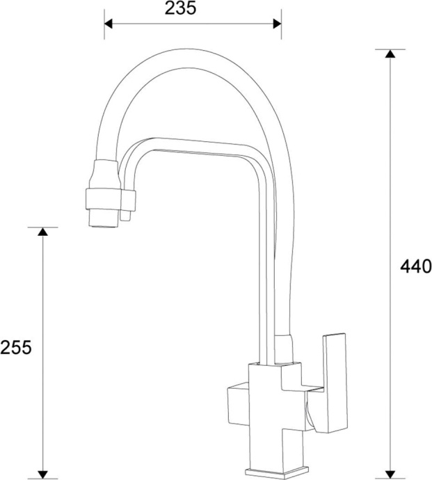 Смеситель Zorg Sanitary ZR 341-8 YF White для кухонной мойки - 1