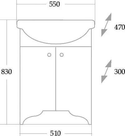 Комплект мебели Onika Омега 55 белый - 4