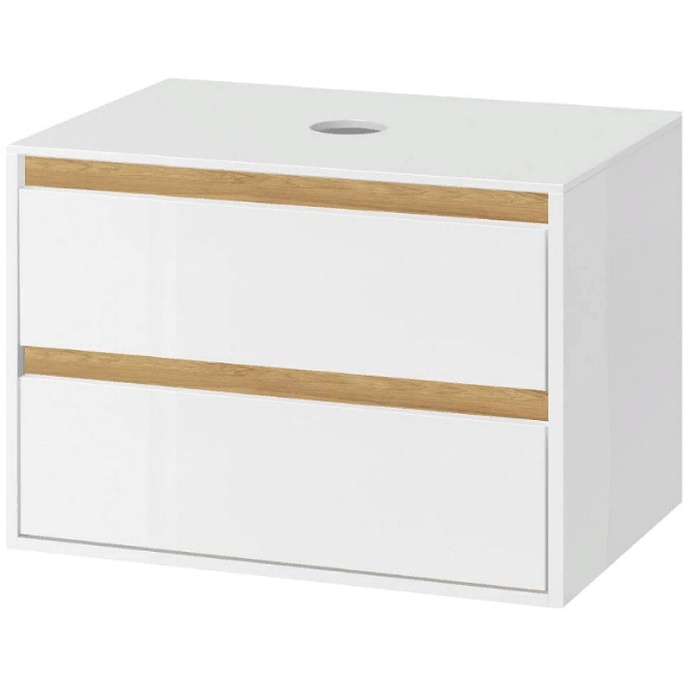 Тумба под накладную раковину Excellent Tuto 80 белый - светлое дерево  MLEX.0104.800.WHBL - 0