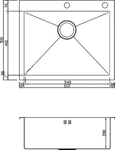 Металлическая мойка Seaman SMB-6151  SMB-6151S.B - 1