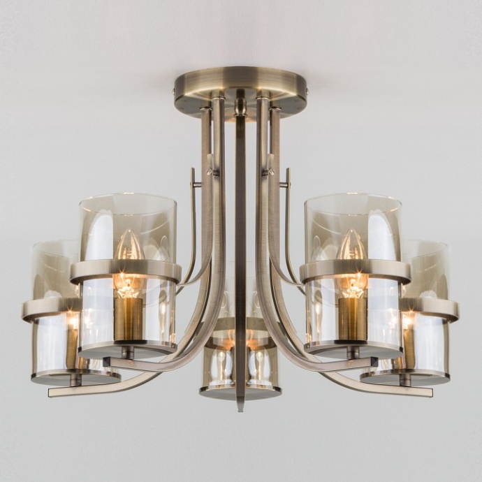 Потолочная люстра Eurosvet Coppa 60085/5 античная бронза - 0