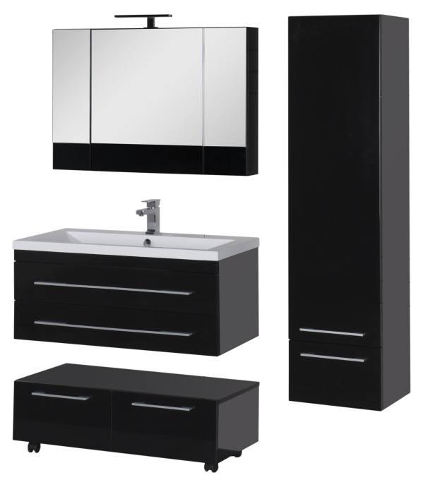 Тумба Aquanet Нота 100 подкатная, черная 170734 - 16