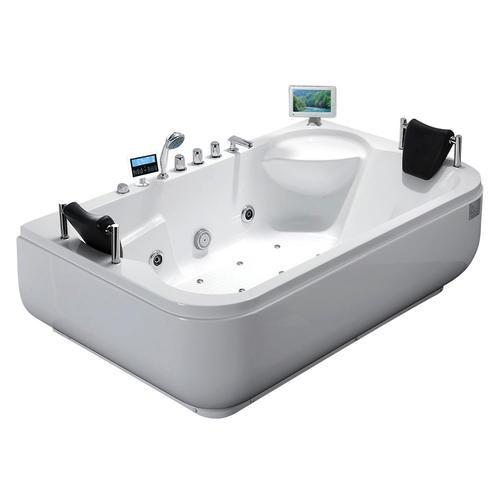 Акриловая ванна Gemy 180х116 белая правая с гидромассажем G9085 O R - 0