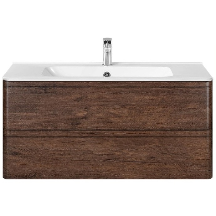 Тумба с раковиной Vincea Vico 100 темное дерево - 0