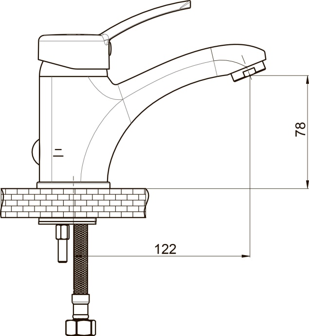 Смеситель для раковины GPD Primula хром MLB175 - 1