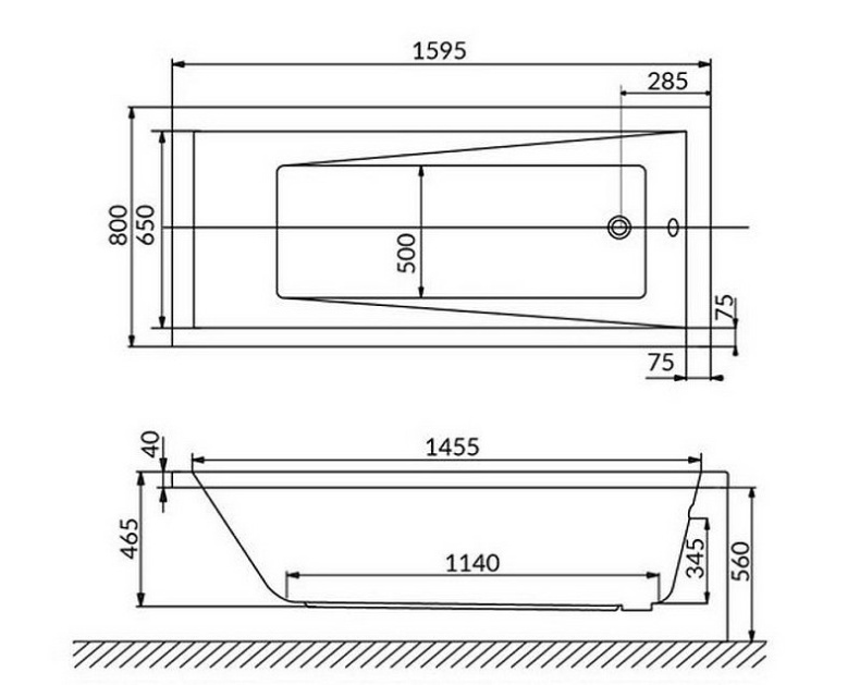 Ванна акриловая WHITECROSS Wave Relax 160x80 с гидромассажем белый - бронза 0101.160080.100.RELAX.BR - 6