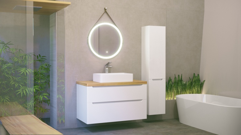 Шкаф-пенал STWORKI Берген 150 белый Бер.04.150/P/W - 2