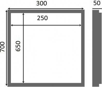 Люк настенный Люкер К 70x30 - 8