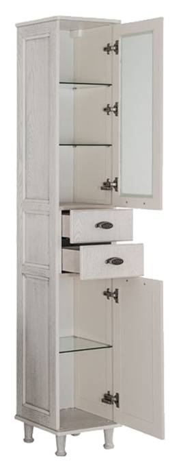 Шкаф-пенал Aquanet Тесса 35 фасад стекло, жасмин, серебро 185814 - 5