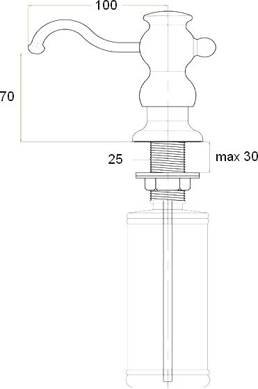 Дозатор Zorg ZR-25 черный ZR-25 BLACK - 1