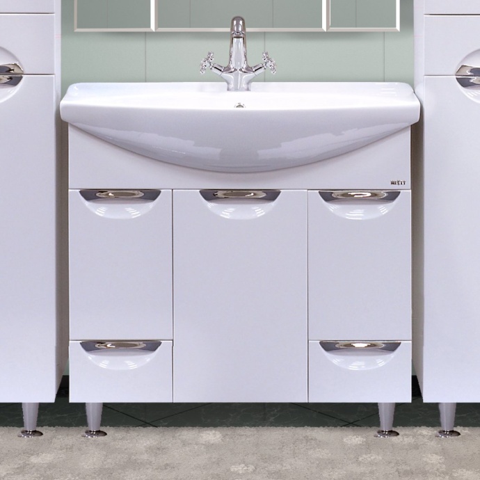 Тумба для комплекта Misty Орхидея 85 белая эмаль П-Орх01085-0112Я - 0