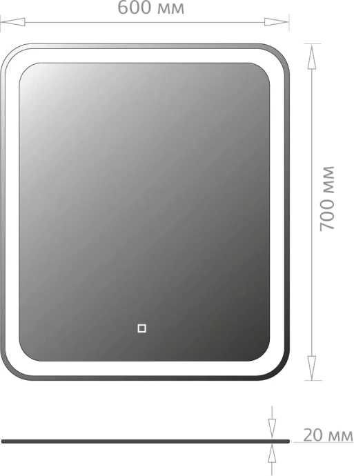 Зеркало Onika Магна 60 с подсветкой  206085 - 2