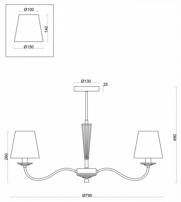 Потолочная люстра Freya Osborn FR2027PL-07BS - 1