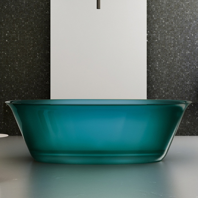 Ванна из полиэфирной смолы Abber Kristall 170х75 бирюзовый AT9707Aquamarin - 1