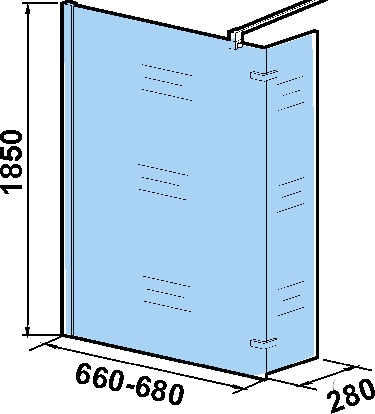 Душевая перегородка Weltwasser WW400 Walk-In 70G+30G 70х185 хром  10000002945 - 2