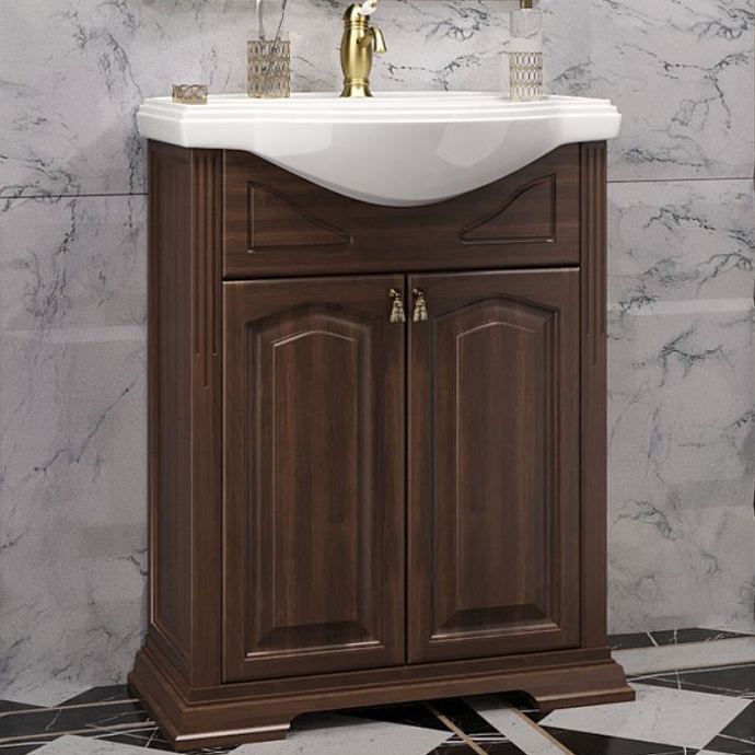 Тумба под раковину Opadiris Риспекто 65 темное дерево 00-00005814 - 0