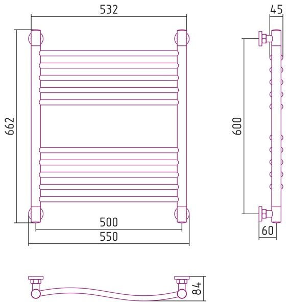 Полотенцесушитель водяной ДР 