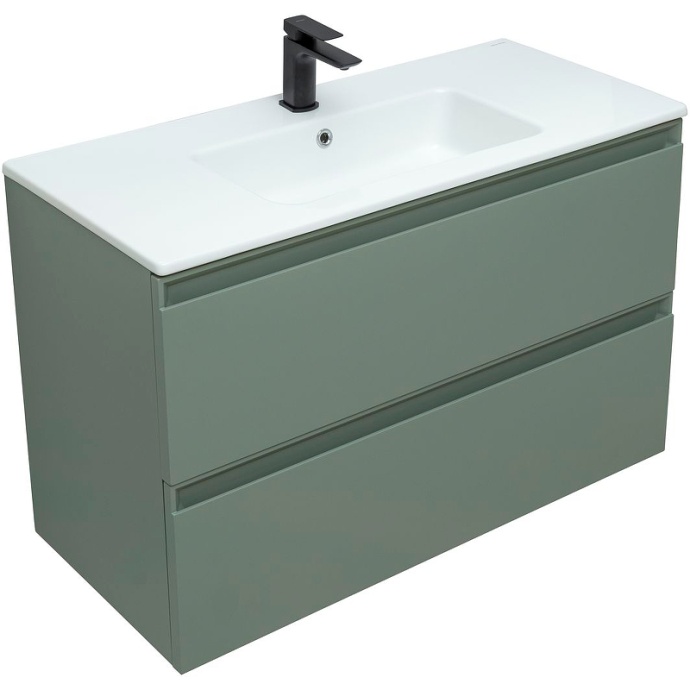 Тумба под раковину Allen Brau Eclipse 100 серо - зеленый матовый 1.E1003.CGM - 3