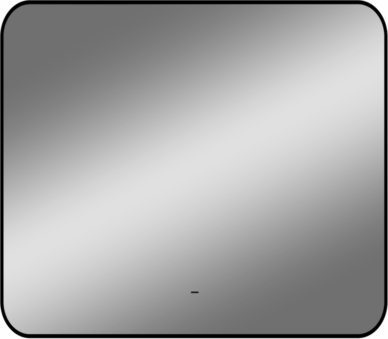 Зеркало DIWO Кострома 80 черное, с подсветкой, прямоугольное, инфракрасный выключатель ЗЛП1748 - 5