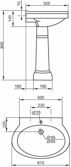 Раковина Cezares Primo CZR-399-T - 3