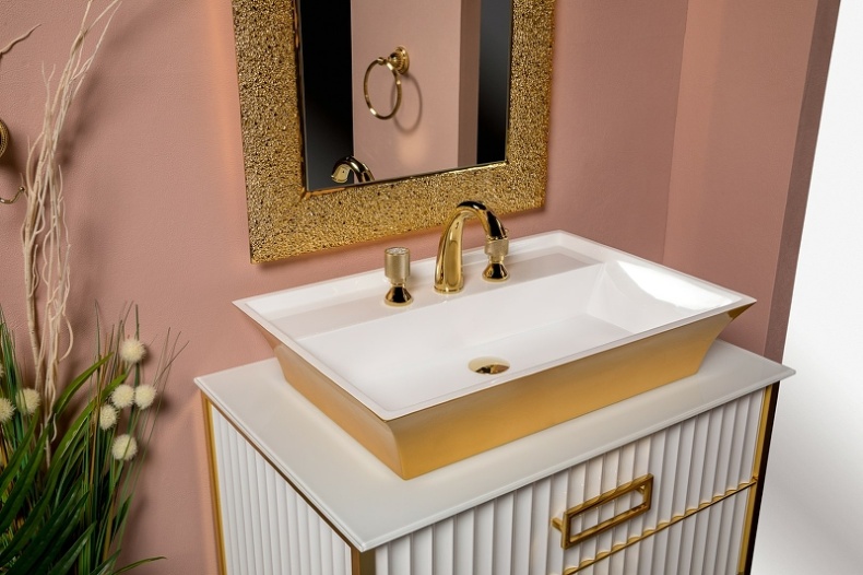 Столешница под раковину Armadi Art Lucido 80 белый 853-080-WH - 1