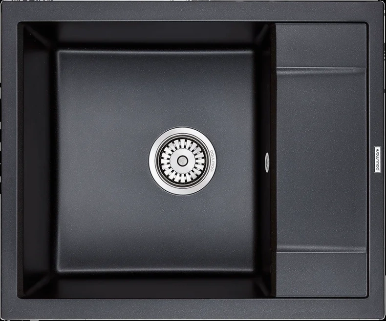 Мойка кухонная Paulmark Optimum 60 черный матовый PM216050-BLM - 0