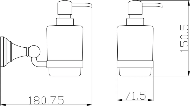 Дозатор для жидкого мыла Rav Slezak Morava хром MKA0303 - 1