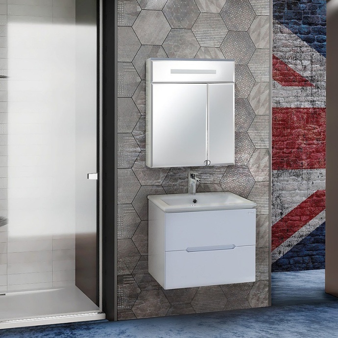 Зеркало-шкаф Onika Сигма 60 с подсветкой белый 206034 - 1