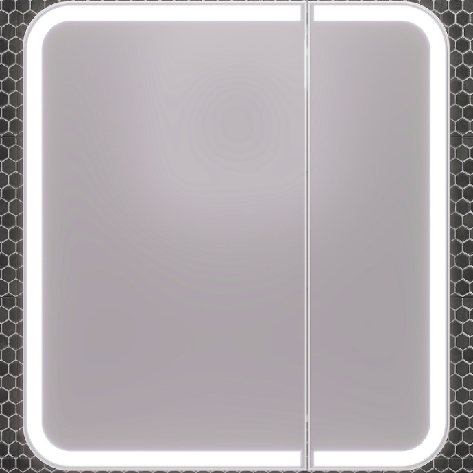 Зеркало шкаф Opadiris Элеганс 90 с подсветкой белый матовый 00-00006882 - 0