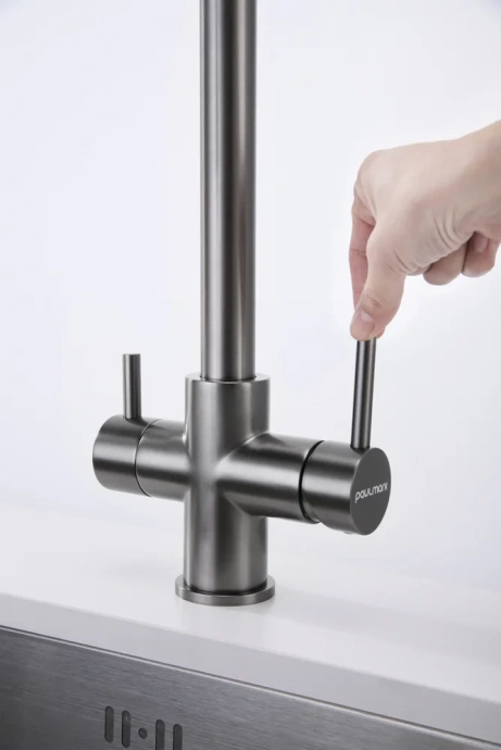 Смеситель для кухни Paulmark Lange темный хром La214212-GM - 7