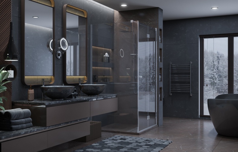 Душ. ограждение Ambassador Abner 10011106 (1000x1000x2000), 1 место - 1