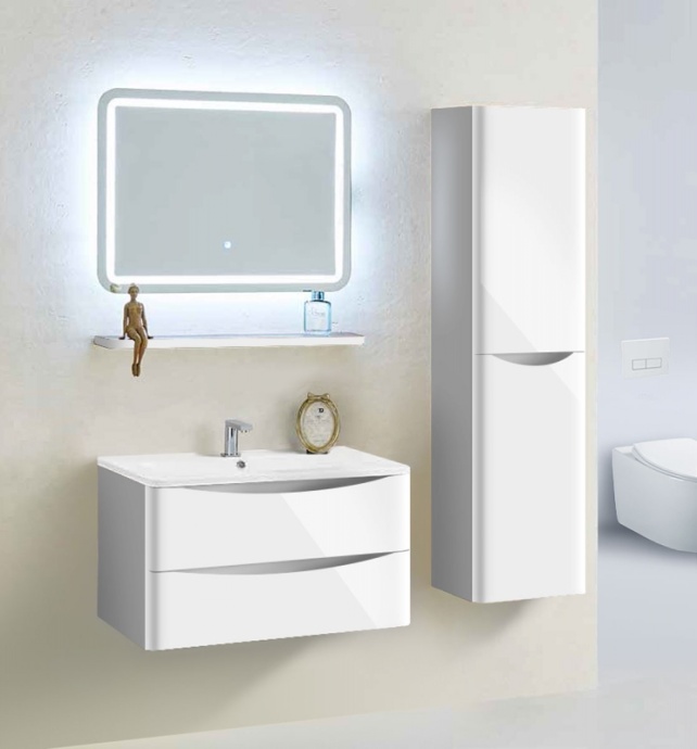 Тумба с раковиной Vincea Roberta 80 белая - 1