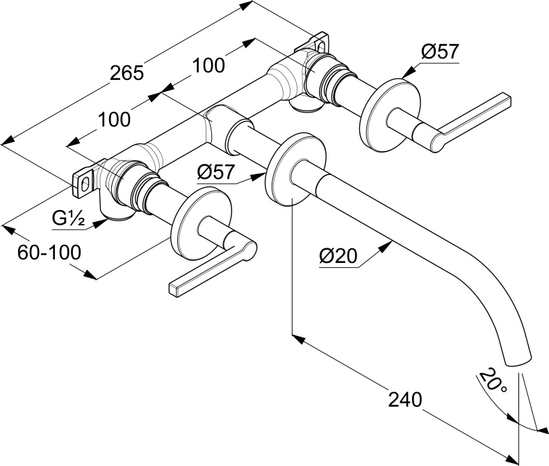 Смеситель для раковины Kludi Nova Fonte 201463915 черный - 2