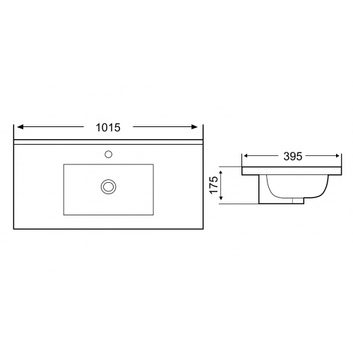 Раковина встраиваемая Weltwasser WW DEILBACH 7517-100 101.5 белый  10000005586 - 1
