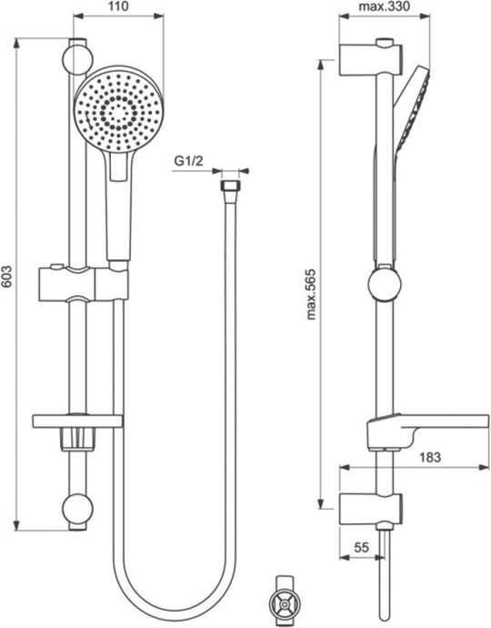 Душевой комплект Ideal Standard Ceraflex BD001AA - 10