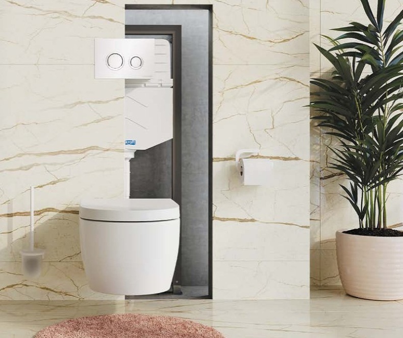 Система инсталляции для унитазов Wasserkraft Aller кнопка смыва никель 10TLT.010.ME.BN01 - 4