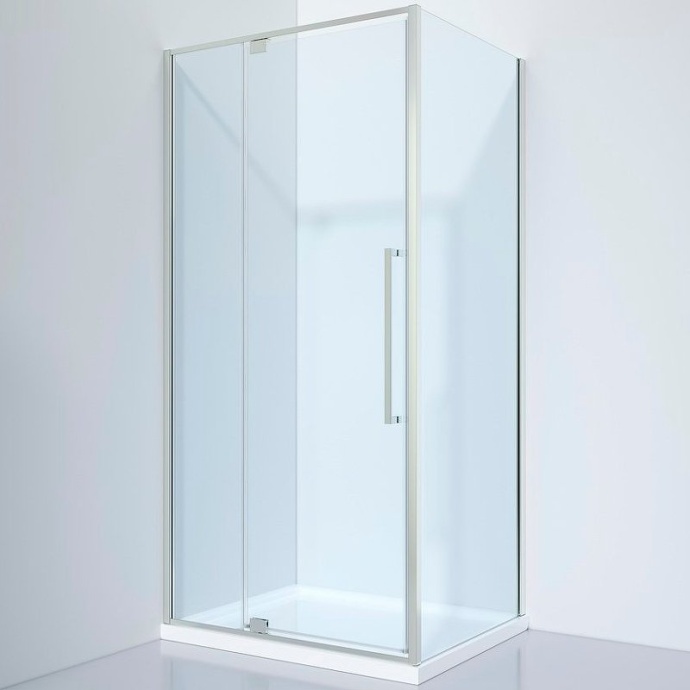 Душевой уголок Black&White Stellar Wind 90х90 хром стекло прозрачное 812900C - 0