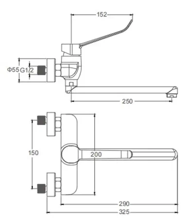 Смеситель для кухни Gappo хром G4621 - 1