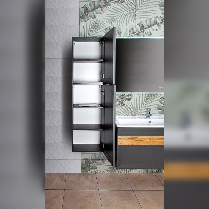 Шкаф Бриклаер Берлин 90 серый оникс  4627125416170 - 4