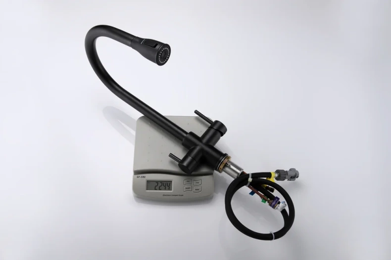 Смеситель для кухни Paulmark Lange черный матовый La214212-418 - 9