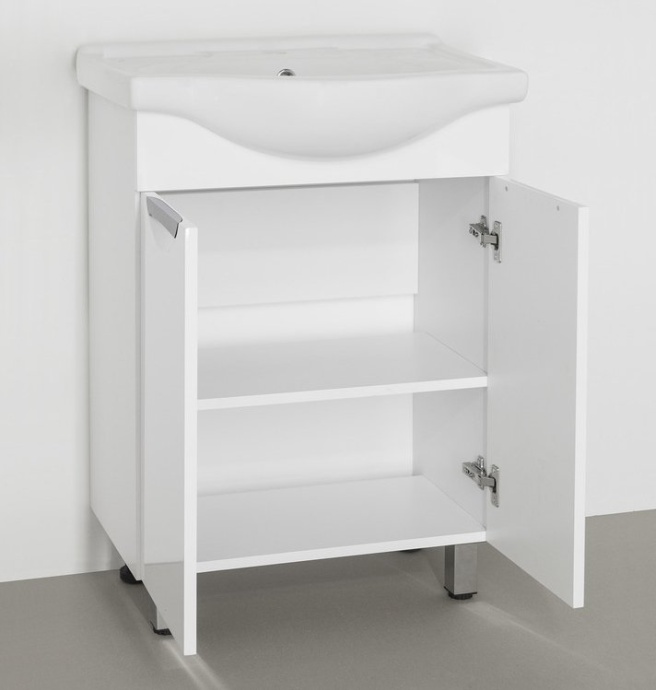 Тумба с раковиной Style Line Жасмин 60 белая - 3