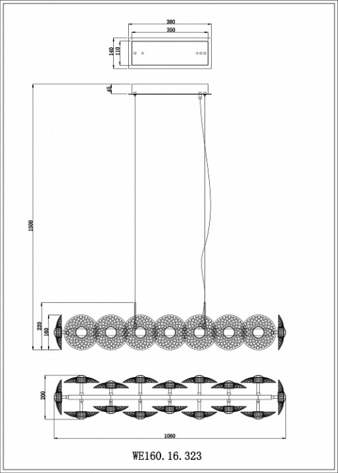 Подвесной светильник Wertmark Pamela WE160.16.323 - 1