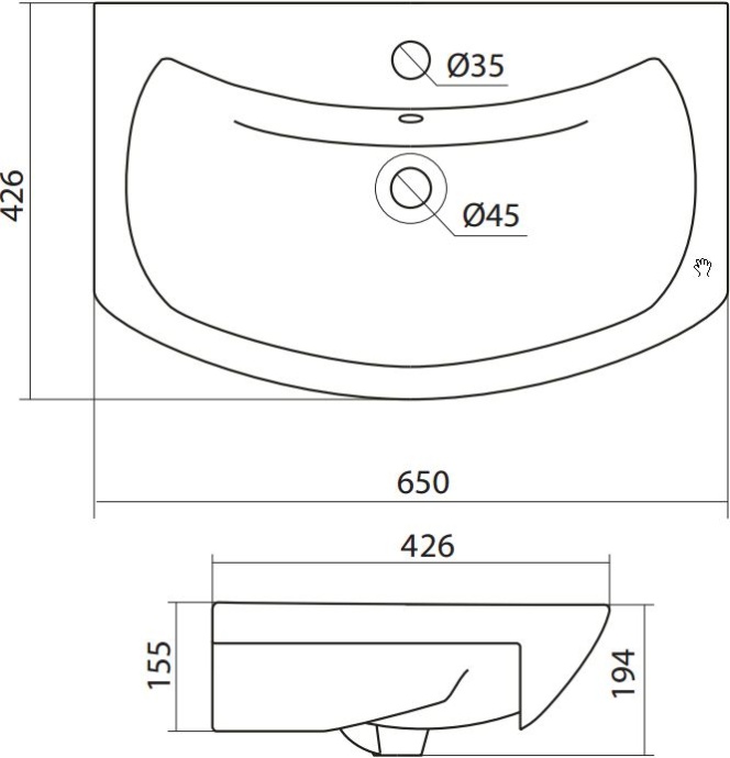 Мебельная раковина Santek Балтика 65 1.WH20.7.775 - 7