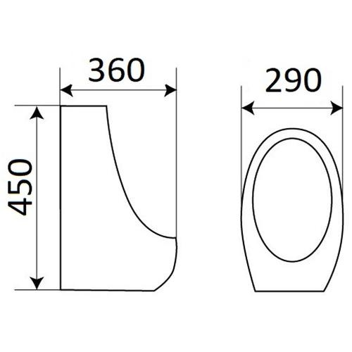 Писсуар Ceramalux белый  Х545S - 4