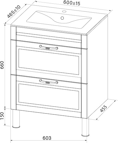 Тумба для комплекта IDDIS Oxford 60, белая OXF60W0i95 - 11