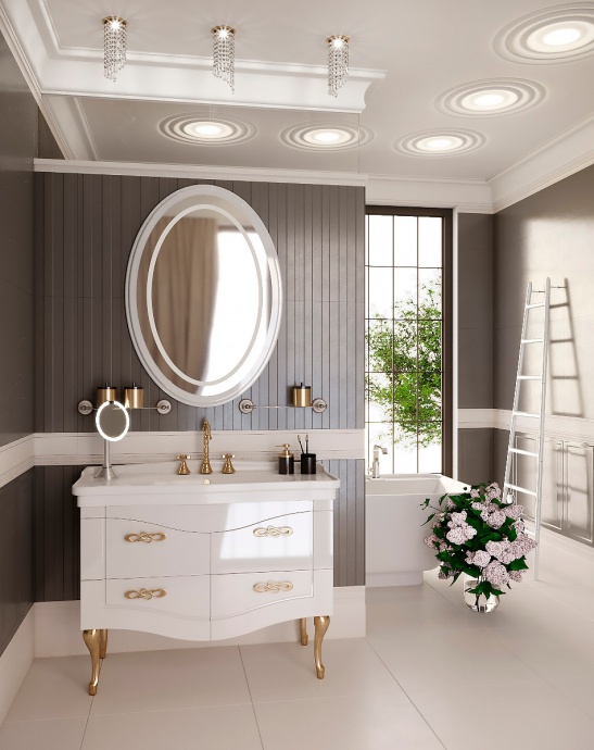 Тумба под раковину Onika Адель 105 белый  110507 - 2