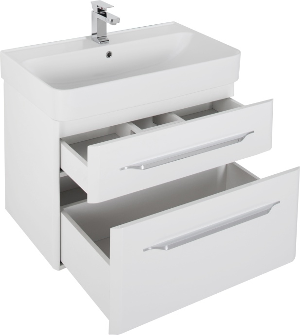 Тумба с раковиной Aquanet Виченца 80 белый глянец - 4