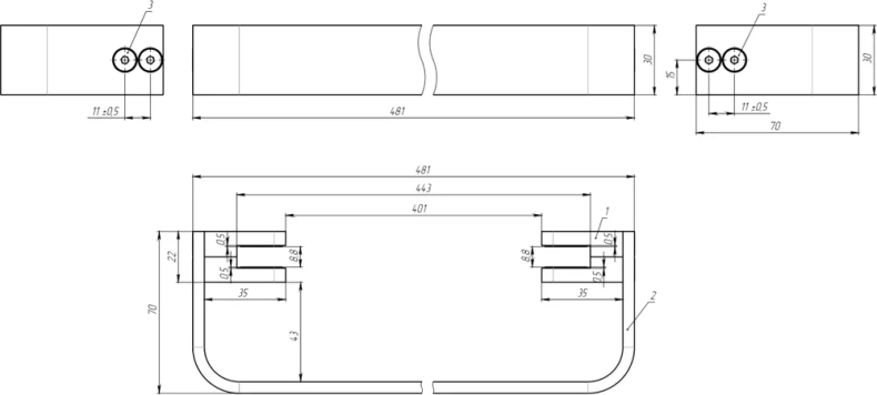 Рейлинг для полотенцесушителя Allen Brau Infinity медь матовый 8.21007.60 - 1